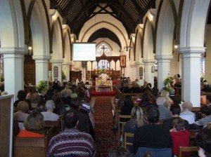 Another view of the altar (During the 11:15 service)